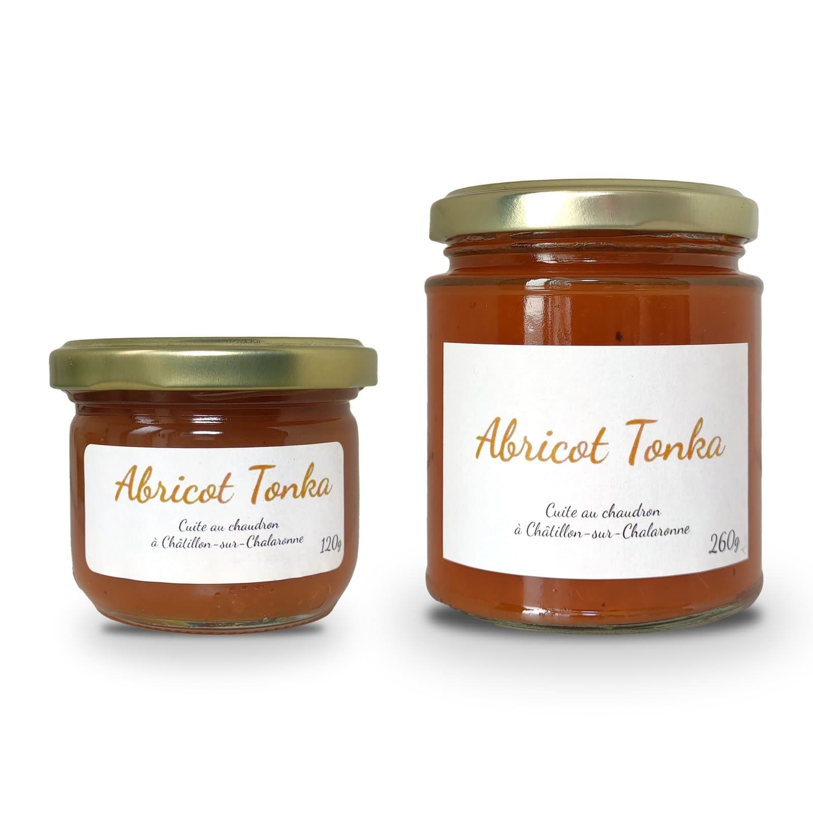 Pots de tartinade Abricot Tonka, formats 120 g et 260 g