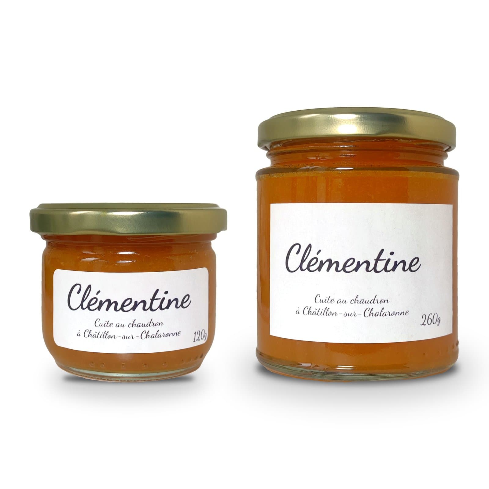 Pots de tartinade Clémentine, formats 120 g et 260 g
