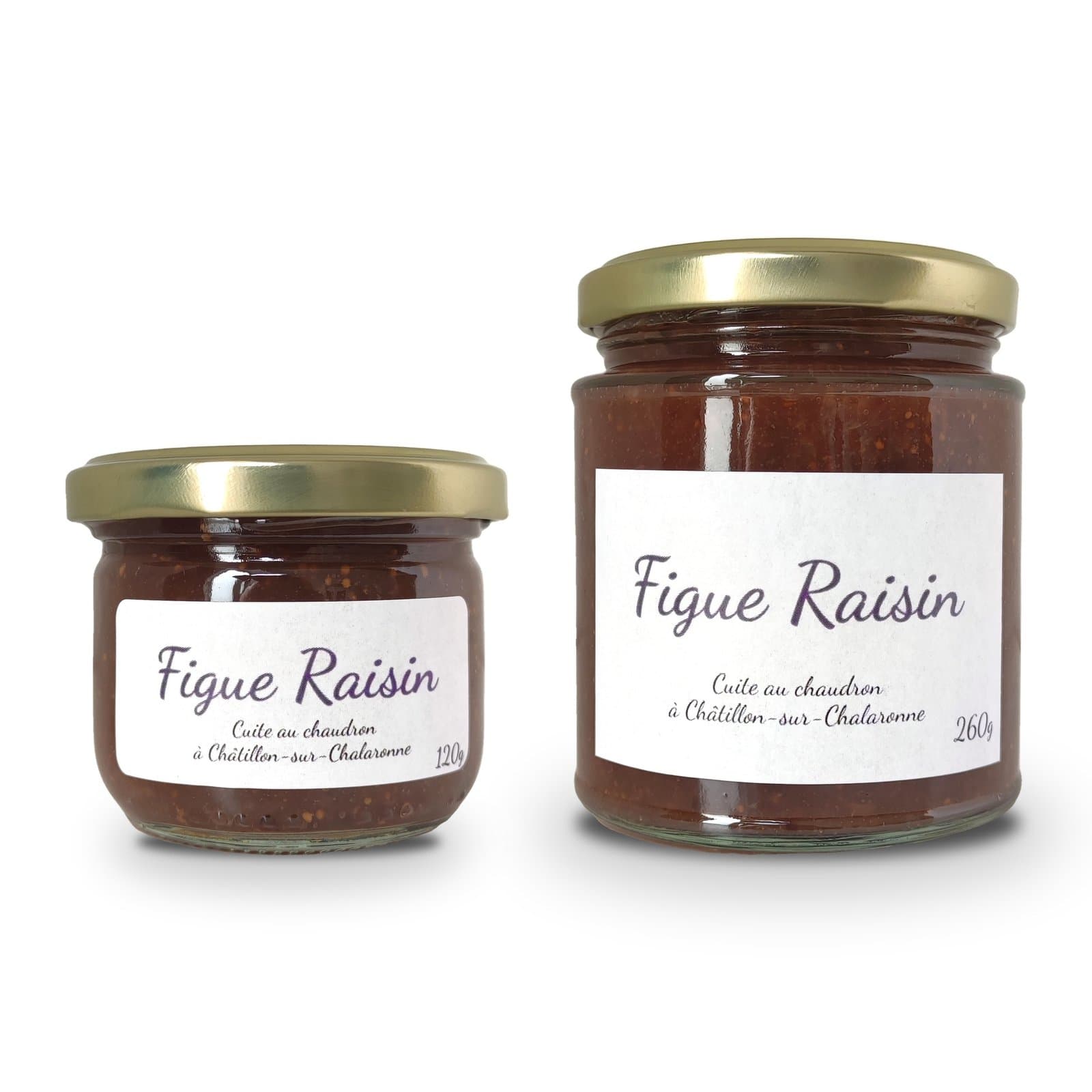 Pots de tartinade Figue Raisin, formats 120 g et 260 g