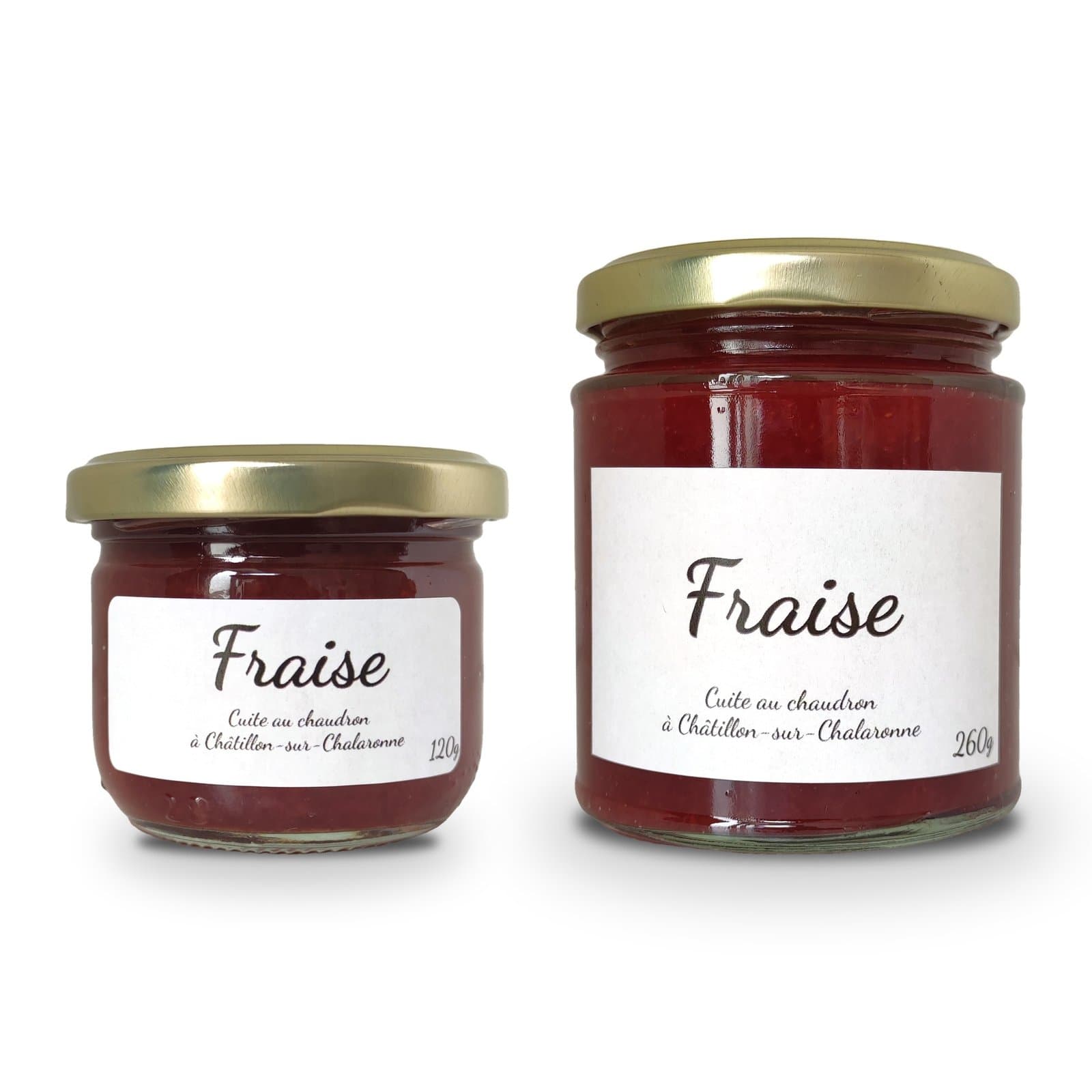 Pots de tartinade Fraise, formats 120 g et 260 g