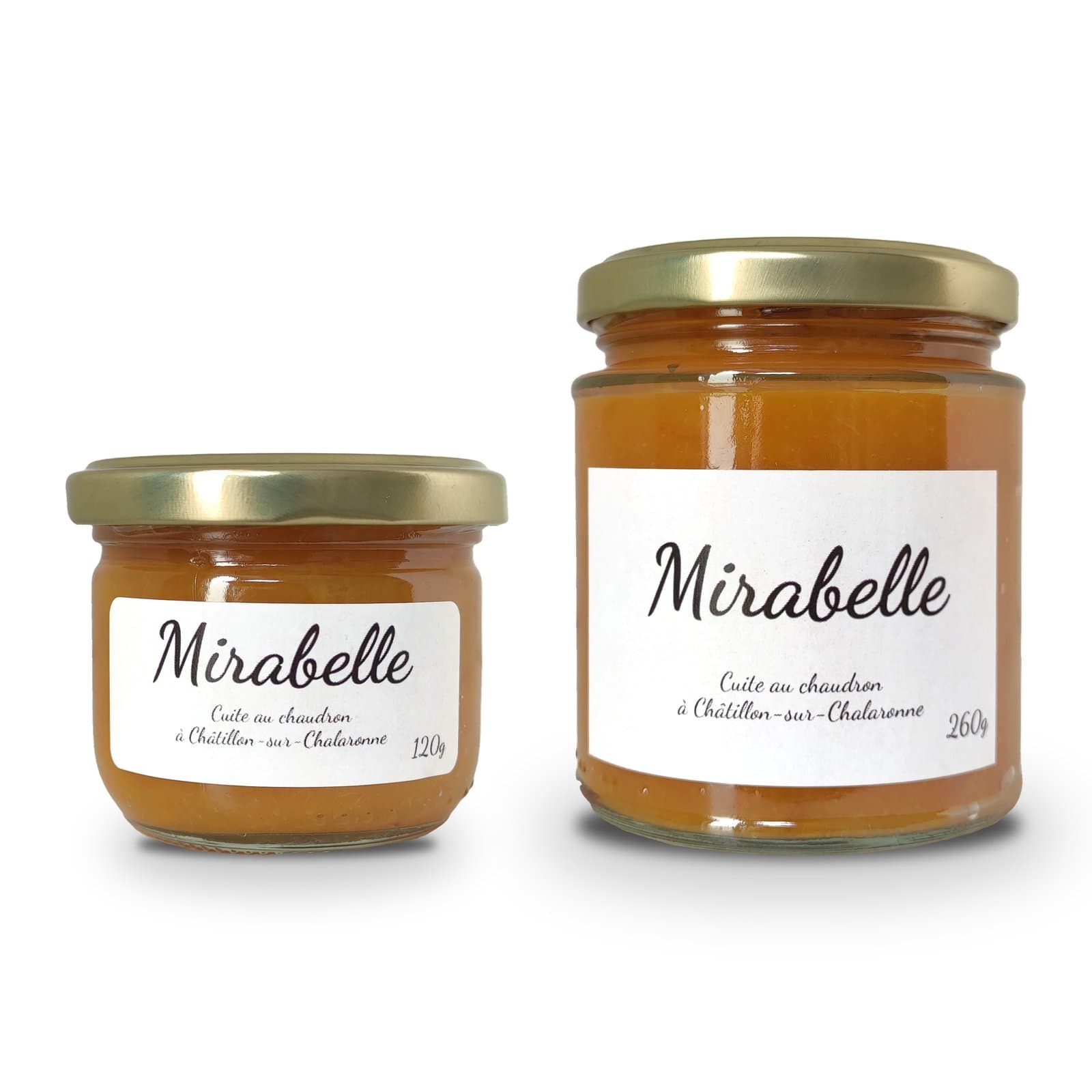 Pots de tartinade Mirabelle, formats 120 g et 260 g