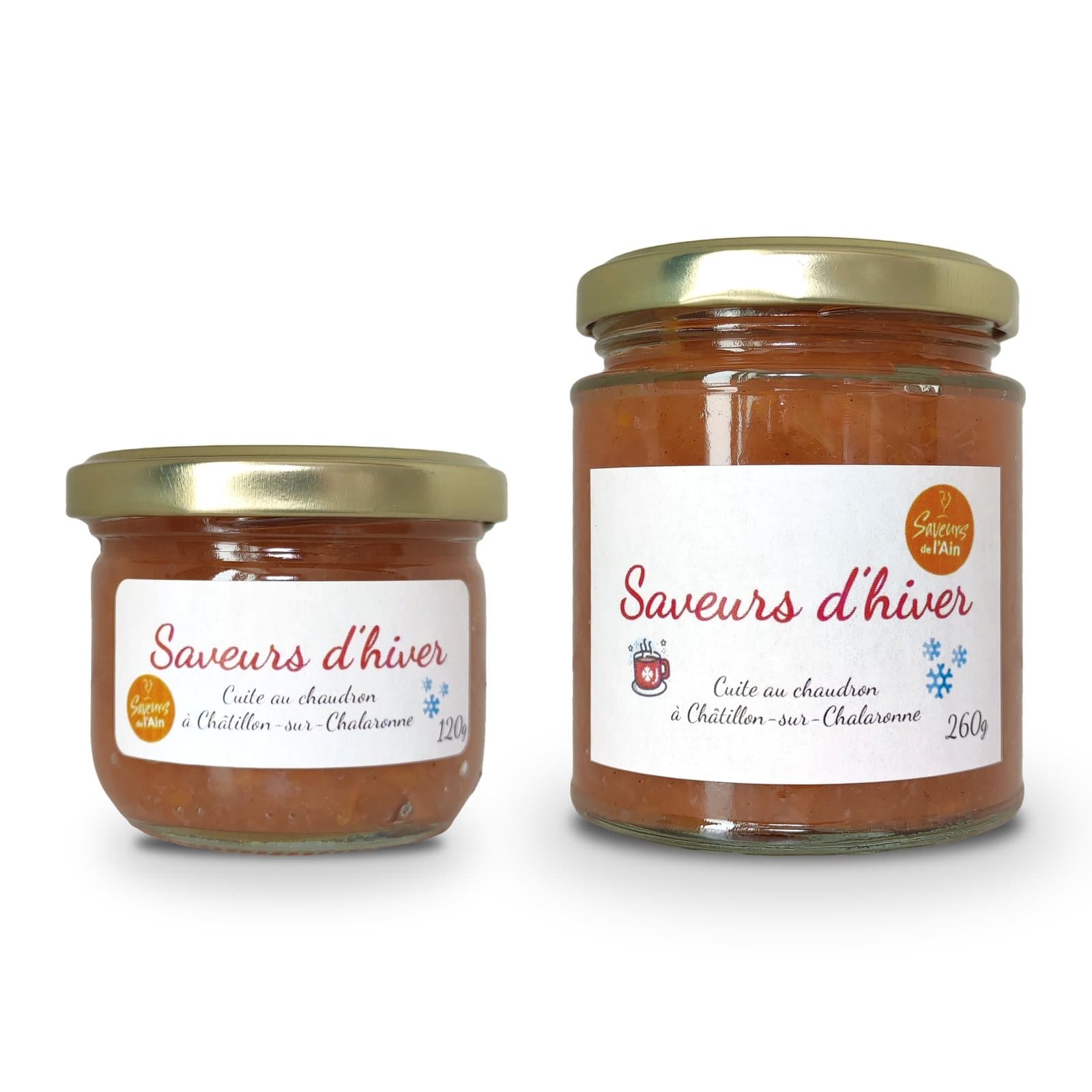 Pots de tartinade Saveurs d'hiver, formats 120 g et 260 g